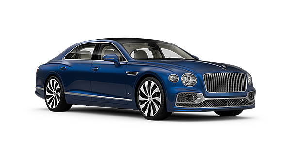 Modix Bentley Flying Spur Azure sedan in Sequin Blue paint front 34