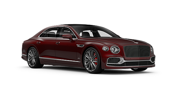 Modix Bentley Flying Spur Speed sedan in Dragon Red II paint front 34