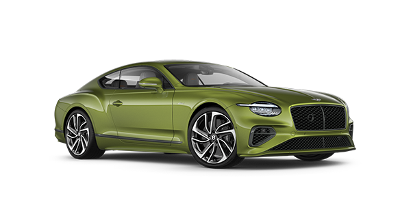 Modix New Bentley Continental GT Speed coupe in Tourmaline green paint with 22 inch sports wheel
